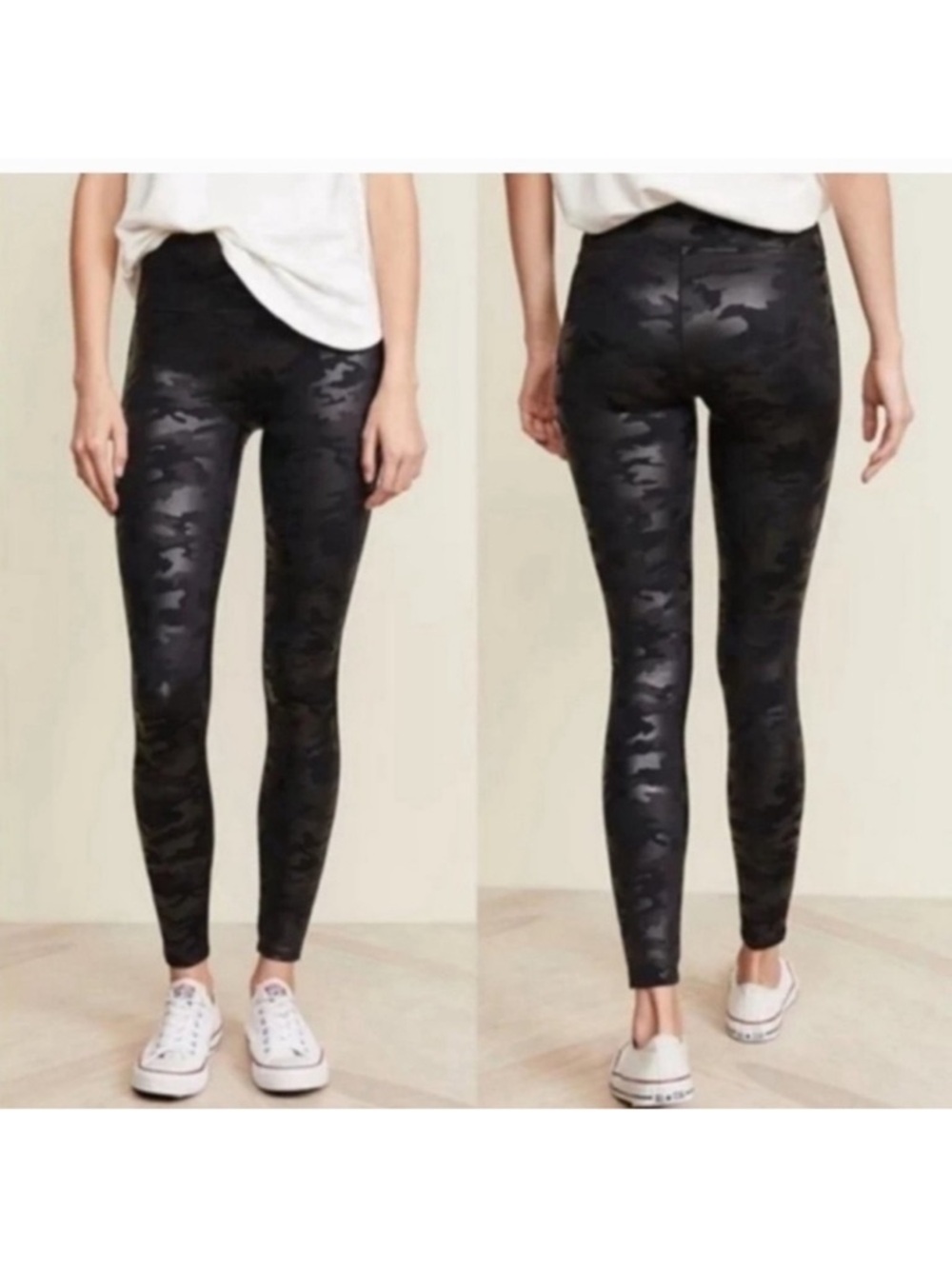 SPANX Black Camo Leggings. Size small.